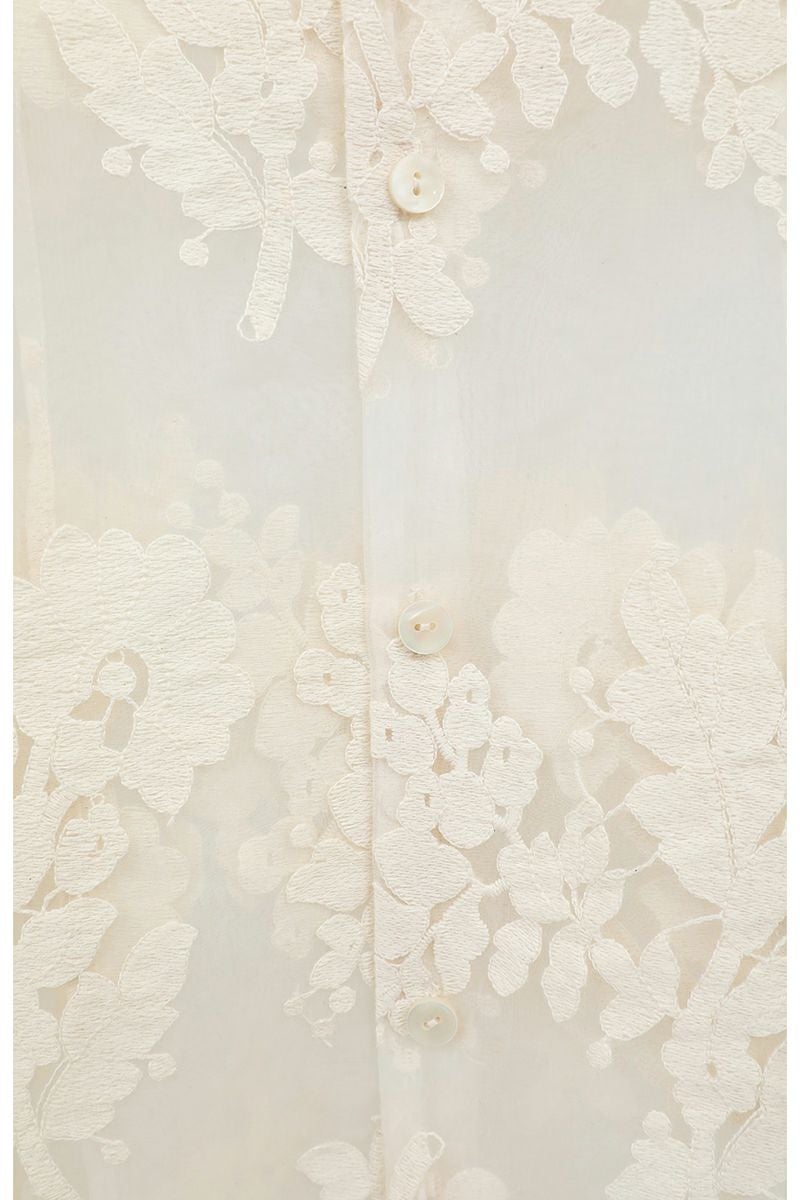 CLANE(クラネ) SHEER FROWER LACE SHIRTS シアーフラワーレースシャツ 18122-4162