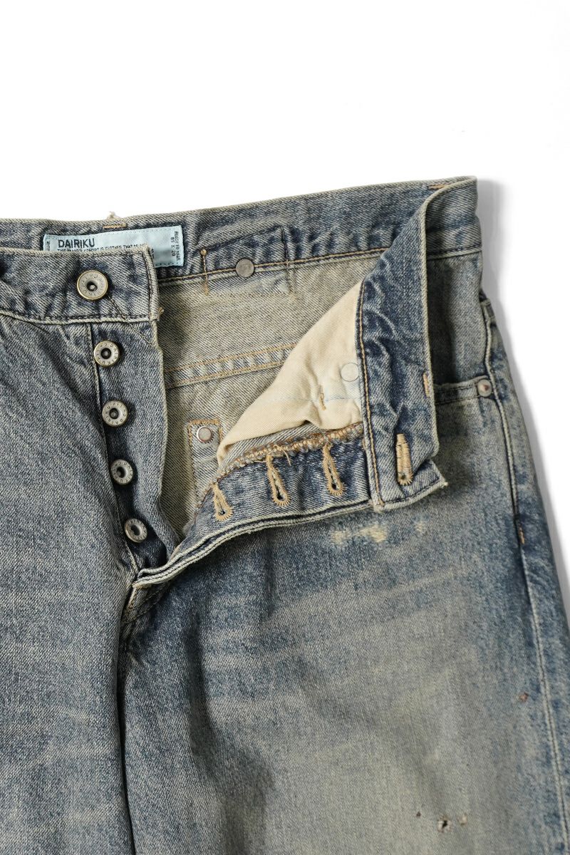 DAIRIKU(ダイリク) "Damage" Straight Denim Pants ダメージストレートデニムパンツ 25SS RG-DNM6
