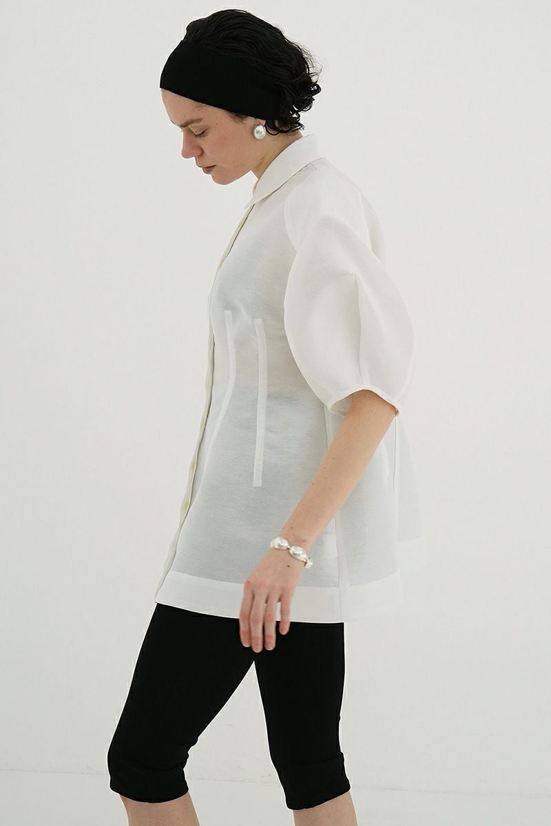 CLANE(クラネ) WAIST SHAPE PUFF SLEEVE TOPS ウエストシェイプパフスリーブトップス 18122-4252
