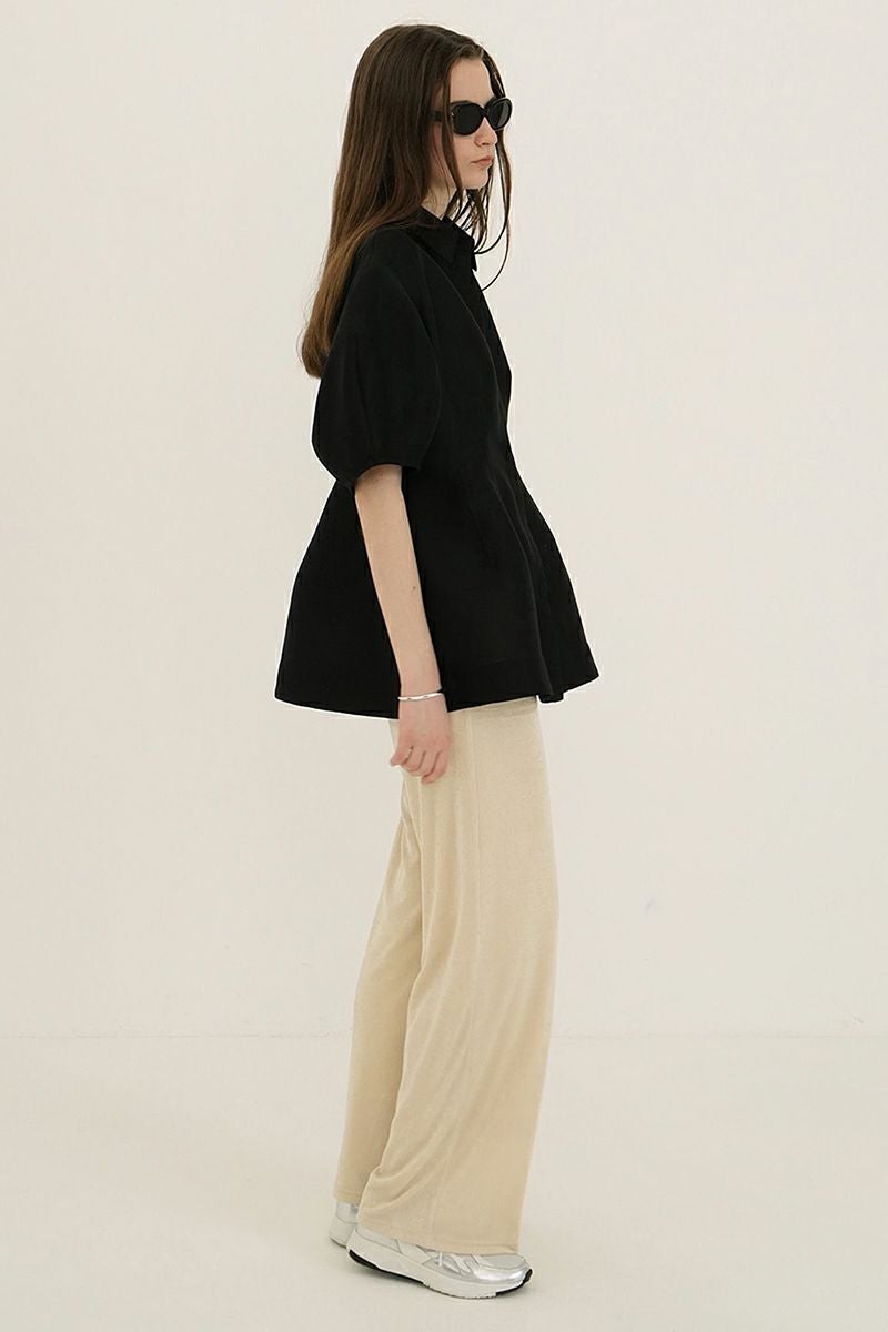 CLANE(クラネ) WAIST SHAPE PUFF SLEEVE TOPS ウエストシェイプパフスリーブトップス 18122-4252