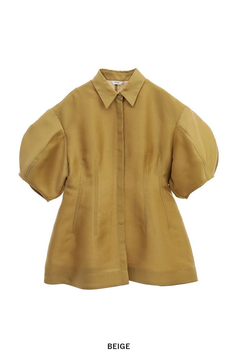 CLANE(クラネ) WAIST SHAPE PUFF SLEEVE TOPS ウエストシェイプパフスリーブトップス 18122-4252