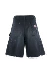 SAINT Mxxxxxx(セントマイケル) SM-HR8-0000-071 / DOUBLE KNEE SHORTS / BLACK ダブルニーショーツブラック