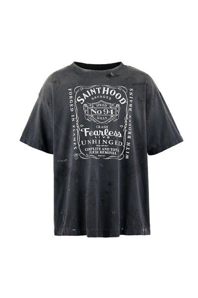 SAINT Mxxxxxx(セントマイケル) SM-HR8-0000-C70 / NH_SS TEE / STHD.FEARLESS / BLACK NEIGHBORHOOD ネイバーフッド半袖Tシャツ ブラック