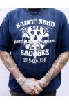SAINT Mxxxxxx(セントマイケル) SM-HR8-0000-C71 / NH_SS TEE / STHD.SAINTNBHD / NVY NEIGHBORHOOD ネイバーフッド半袖Tシャツ ネイビー