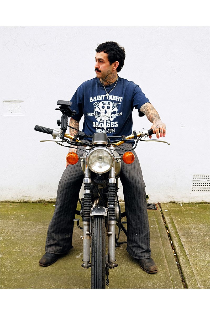 SAINT Mxxxxxx(セントマイケル) SM-HR8-0000-C71 / NH_SS TEE / STHD.SAINTNBHD / NVY NEIGHBORHOOD ネイバーフッド半袖Tシャツ ネイビー