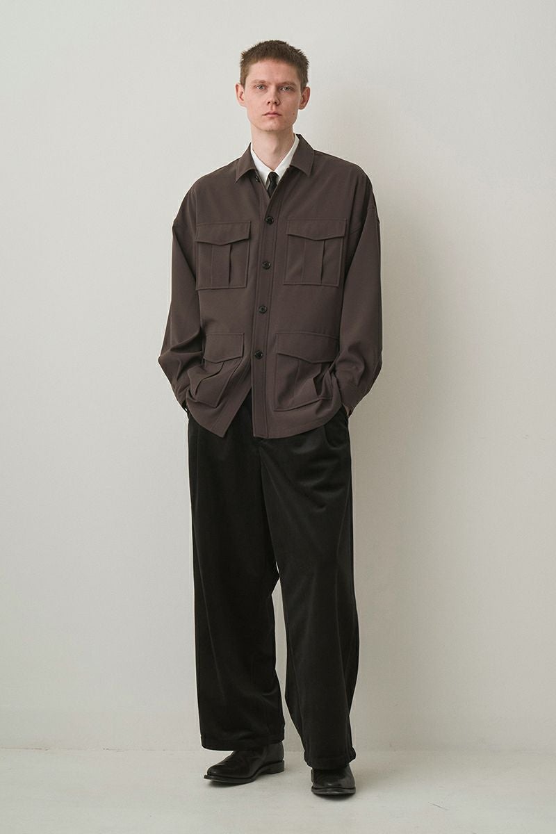 JUHA オーバーサイズ サファリジャケット シャツジャケット ブラック M JUHA(ユハ) | JUHA(ユハ)OVERSIZED SAFARI JACKET オーバーサイズ