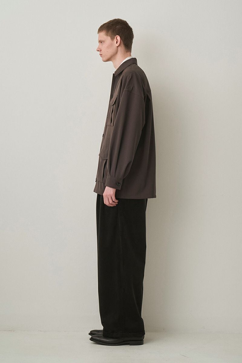 JUHA オーバーサイズ サファリジャケット シャツジャケット ブラック M JUHA - OVERSIZED SAFARI JACKET / BLACK | Retikle Online Store