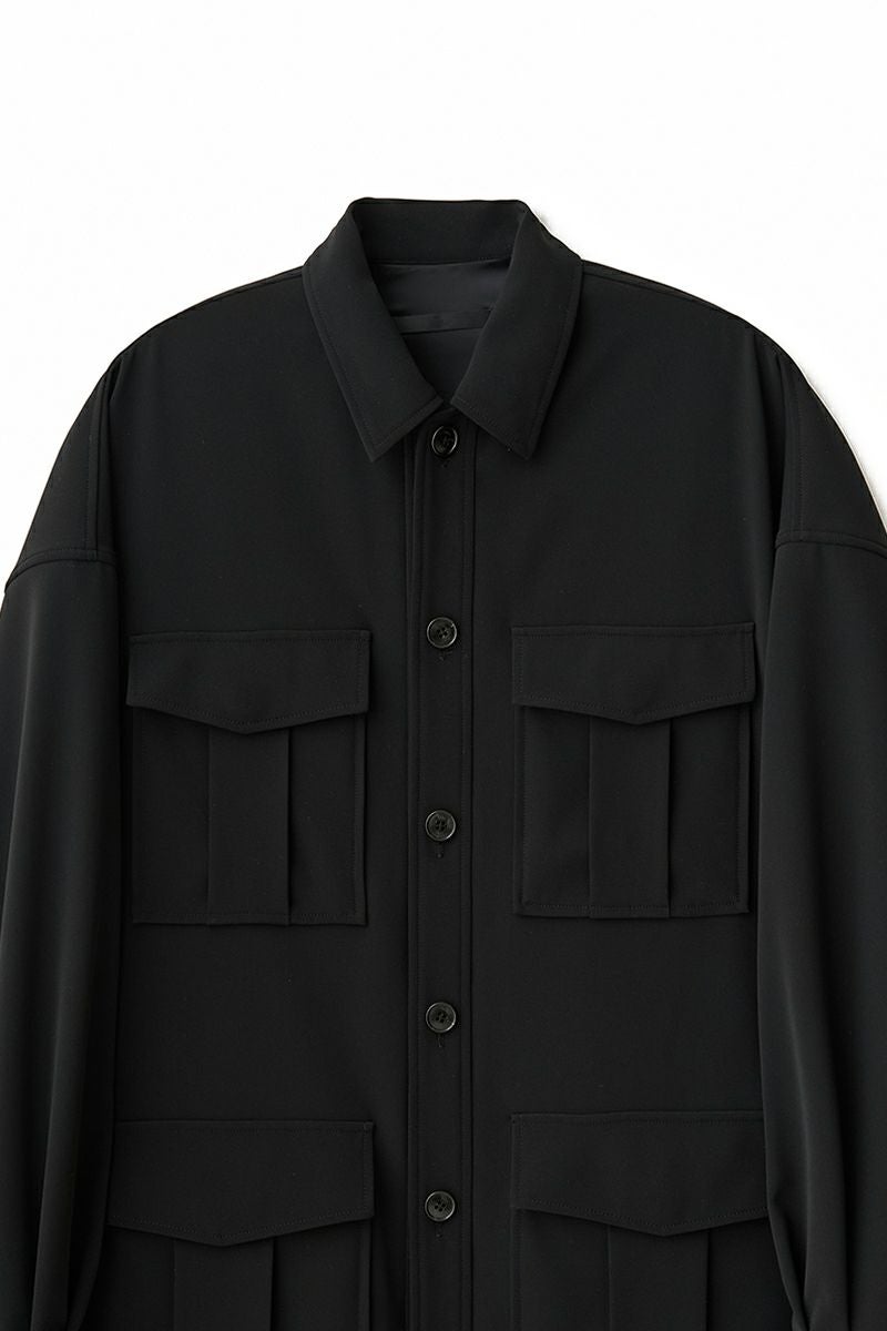 JUHA オーバーサイズ サファリジャケット シャツジャケット ブラック M JUHA(ユハ) | JUHA(ユハ)OVERSIZED SAFARI JACKET オーバーサイズ