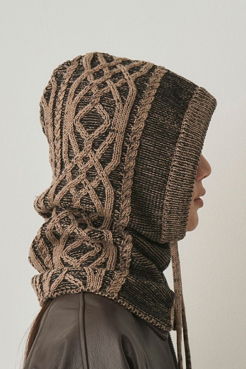 JUHA(ユハ) DUAL-TONE CABLE HOODED GAITER デュアルトーンケーブルフードゲートル 10220901