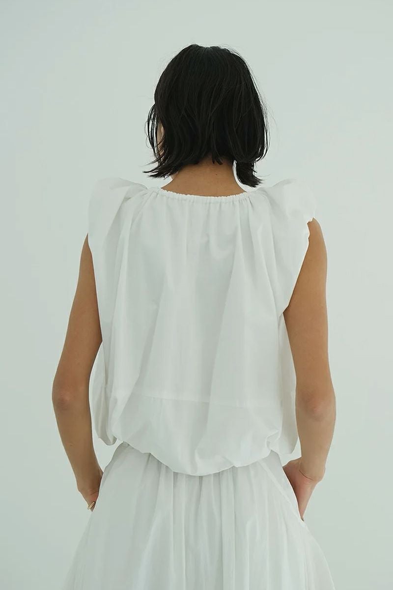 CLANE(クラネ) W FACE SLEEVELESS RIBBON TOPS ダブルフェイススリーブレスリボントップス 18122-4232