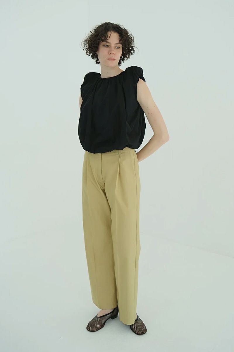 CLANE(クラネ) W FACE SLEEVELESS RIBBON TOPS ダブルフェイススリーブレスリボントップス 18122-4232