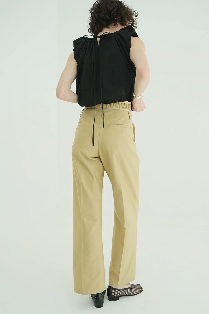 CLANE(クラネ) W FACE SLEEVELESS RIBBON TOPS ダブルフェイススリーブレスリボントップス 18122-4232