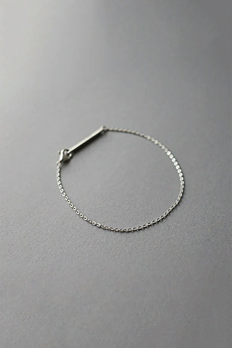 TEN.(テン) フラットケーブルチェーンブレスレット SV br-0044