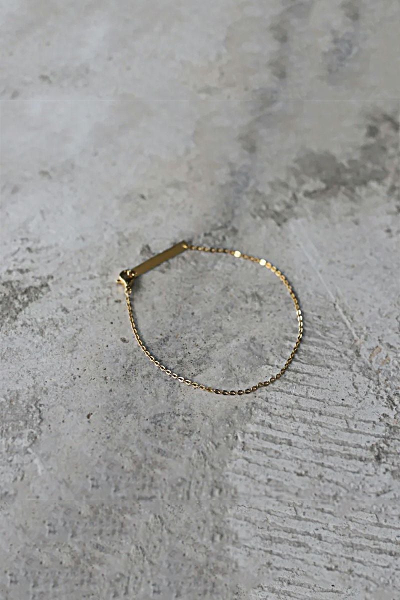 TEN.(テン) フラットケーブルチェーンブレスレット GD brg-0044