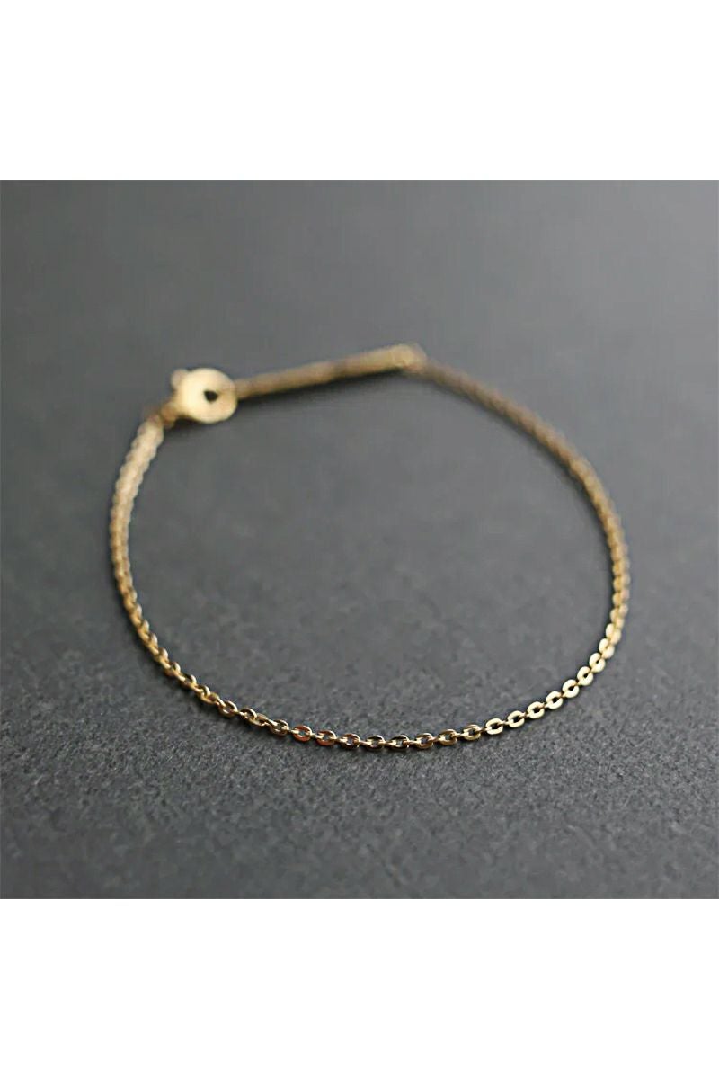 TEN.(テン) フラットケーブルチェーンブレスレット GD brg-0044