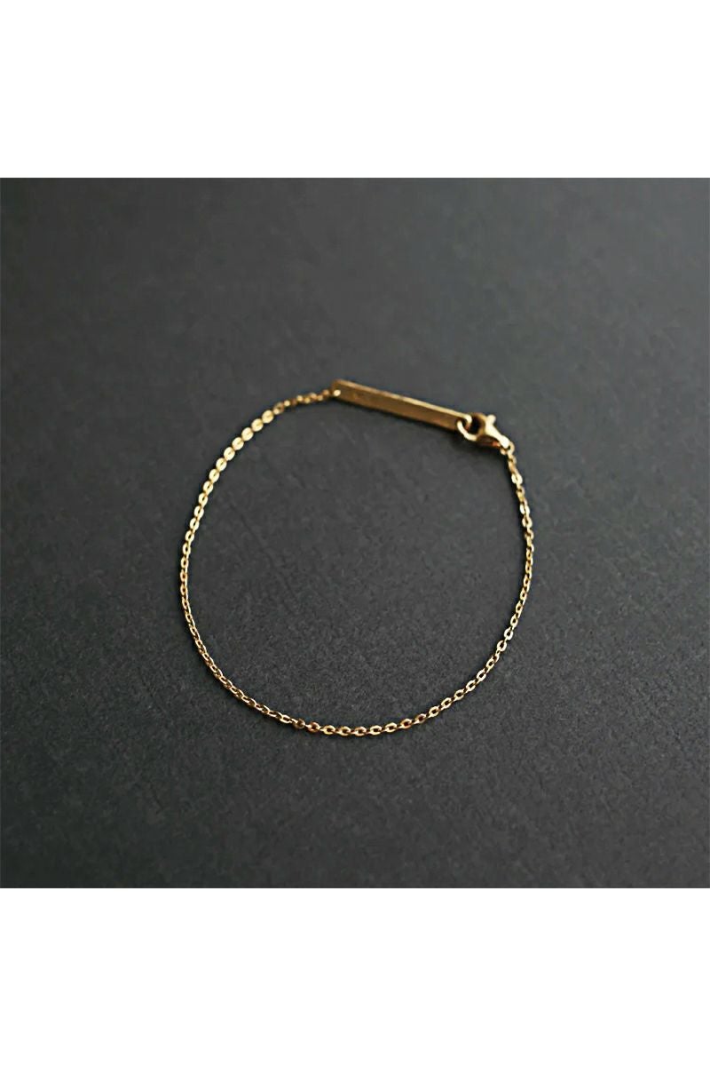 TEN.(テン) フラットケーブルチェーンブレスレット GD brg-0044