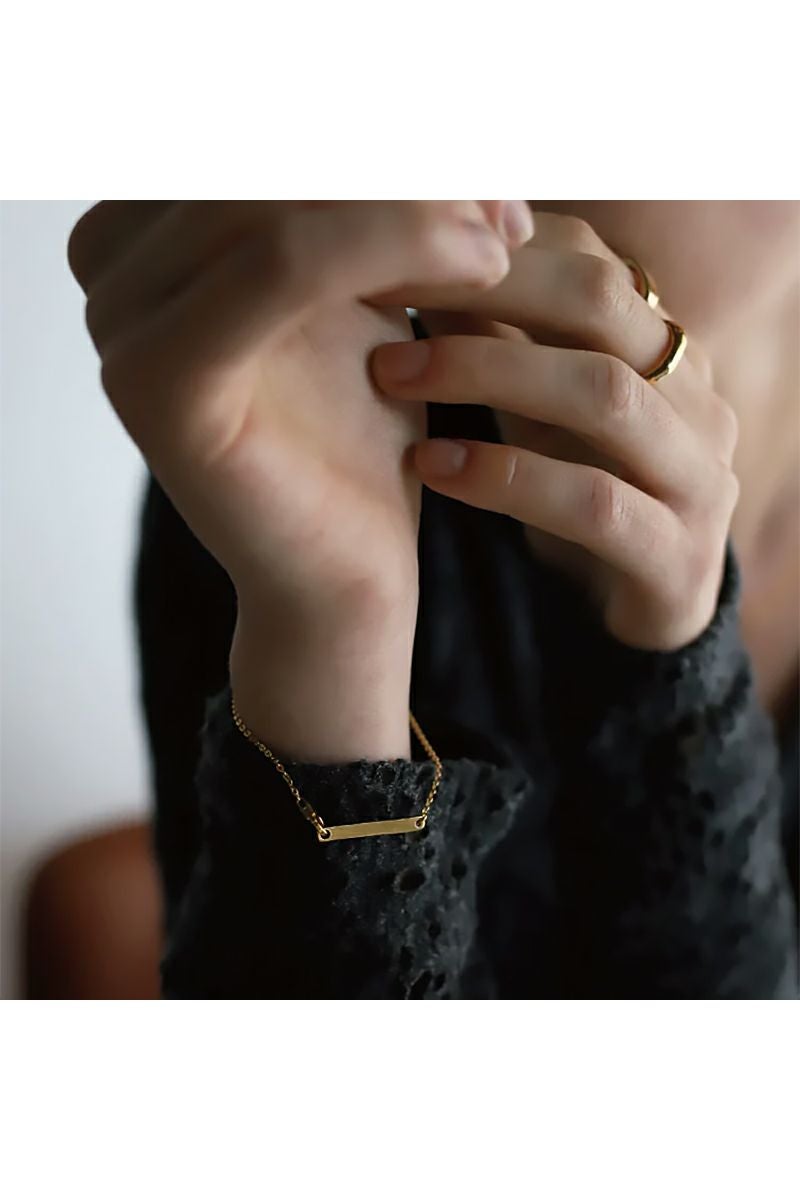 TEN.(テン) フラットケーブルチェーンブレスレット GD brg-0044