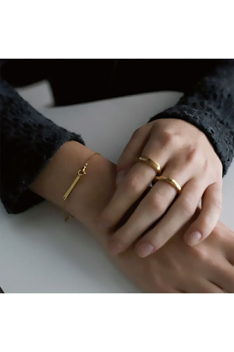 TEN.(テン) フラットケーブルチェーンブレスレット GD brg-0044