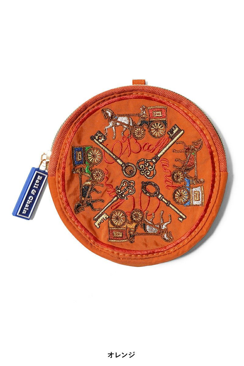 Ball & Chain(ボールアンドチェーン) Key & Carriage Round(P) キーアンドキャリッジ ラウンドポーチ 301638