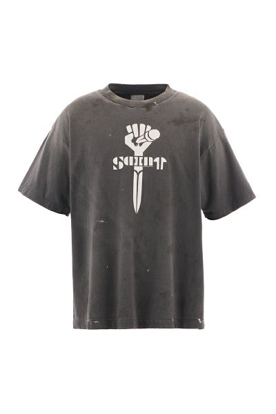 SAINT Mxxxxxx(セントマイケル) SM-HR1-0000-001 / SS TEE / FIST / BLACK 半袖Tシャツ