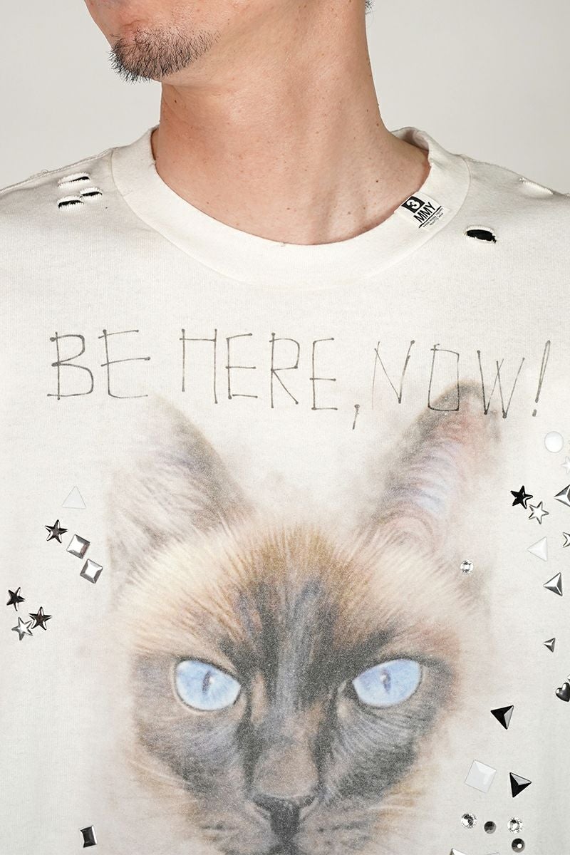 Maison MIHARA YASUHIRO(メゾン ミハラヤスヒロ)EMBELLISHED DISTRESSED TEE エンベルイッシュドディストレストTシャツ J15TS752