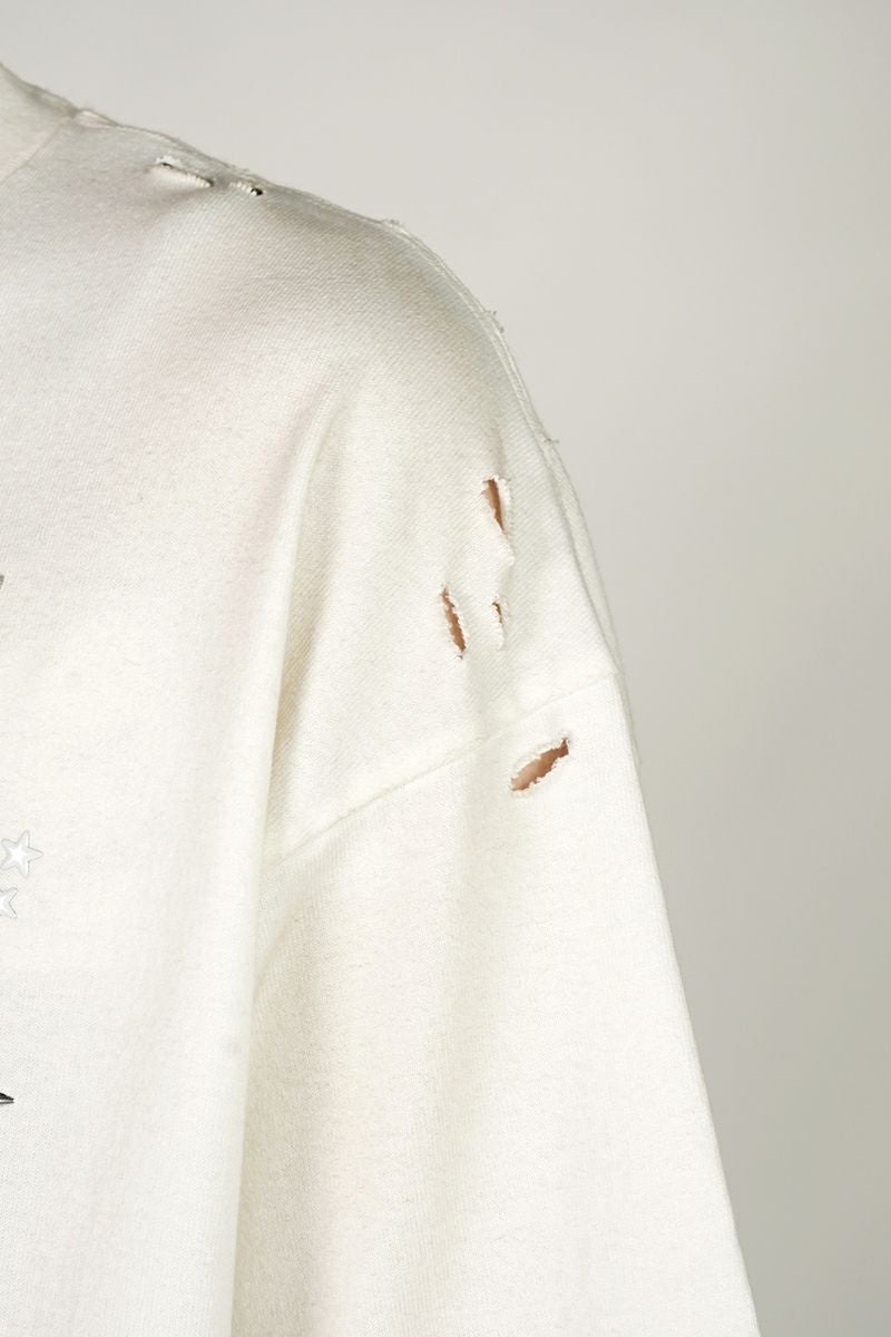 Maison MIHARA YASUHIRO(メゾン ミハラヤスヒロ)EMBELLISHED DISTRESSED TEE エンベルイッシュドディストレストTシャツ J15TS752