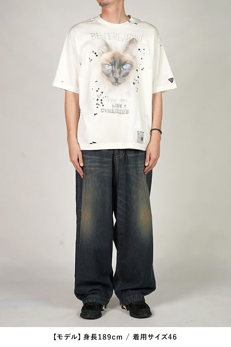 Maison MIHARA YASUHIRO(メゾン ミハラヤスヒロ)EMBELLISHED DISTRESSED TEE エンベルイッシュドディストレストTシャツ J15TS752