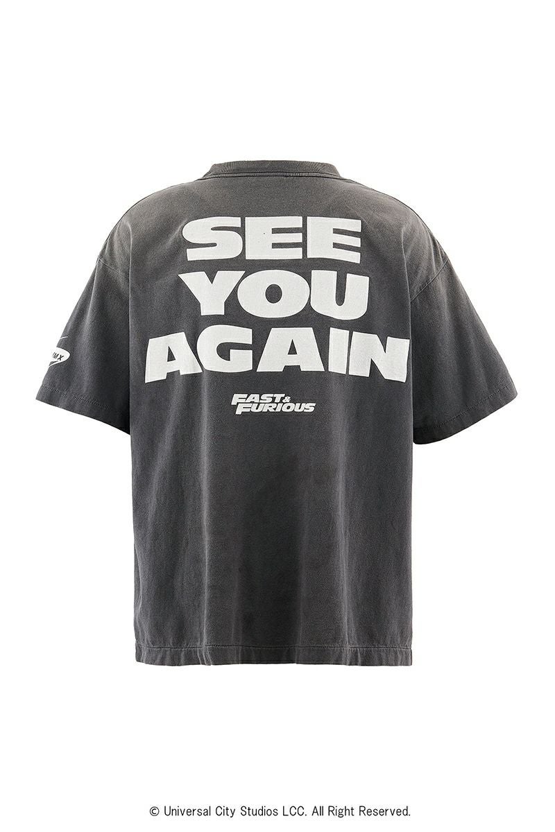 SAINT Mxxxxxx(セントマイケル) SM-HR1-0000-C74 / FF_SS TEE / Fast & Furious 7 / BLACK ワイルド・スピード SKY MISSION 半袖Tシャツ