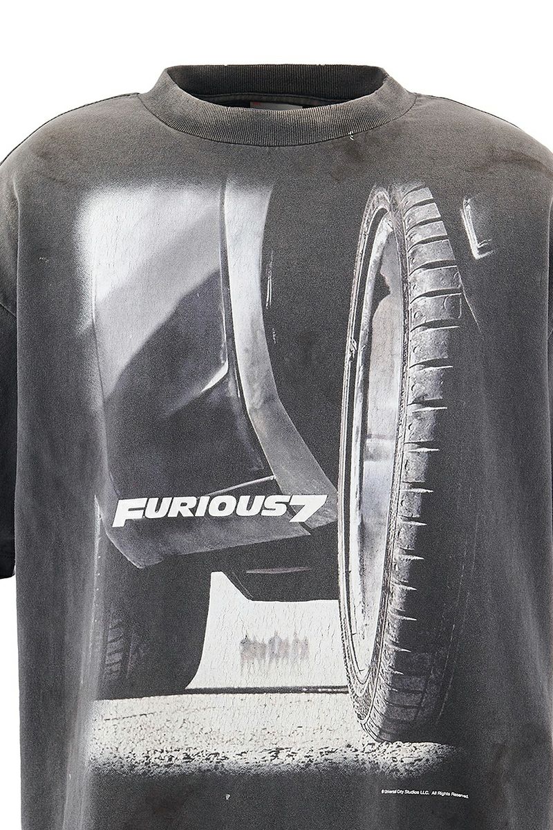 SAINT Mxxxxxx(セントマイケル) SM-HR1-0000-C74 / FF_SS TEE / Fast & Furious 7 / BLACK ワイルド・スピード SKY MISSION 半袖Tシャツ