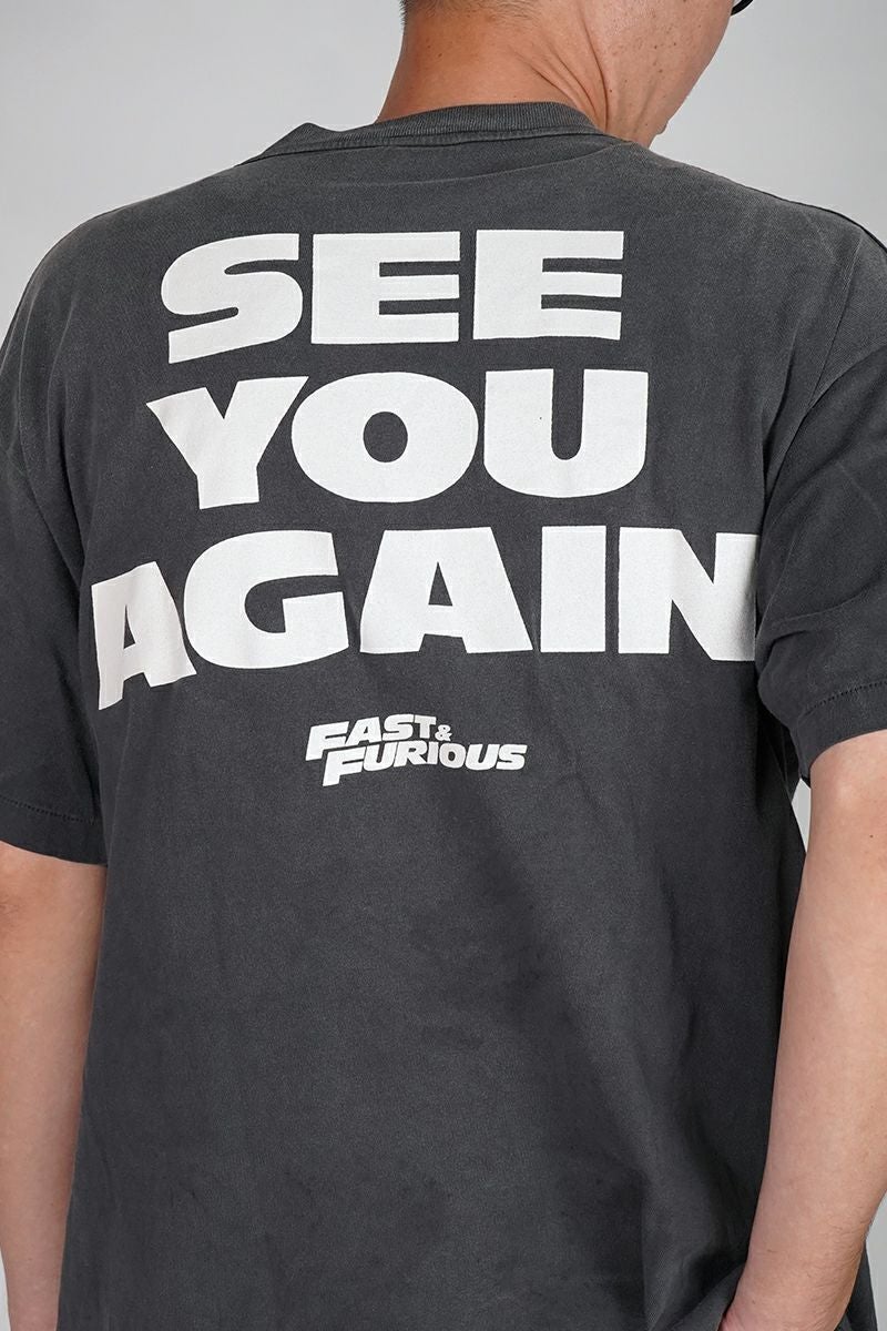 SAINT Mxxxxxx(セントマイケル) SM-HR1-0000-C74 / FF_SS TEE / Fast & Furious 7 / BLACK ワイルド・スピード SKY MISSION 半袖Tシャツ
