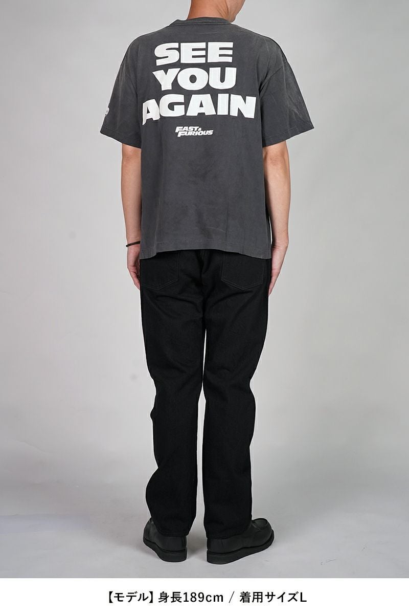 SAINT Mxxxxxx(セントマイケル) SM-HR1-0000-C74 / FF_SS TEE / Fast & Furious 7 / BLACK ワイルド・スピード SKY MISSION 半袖Tシャツ