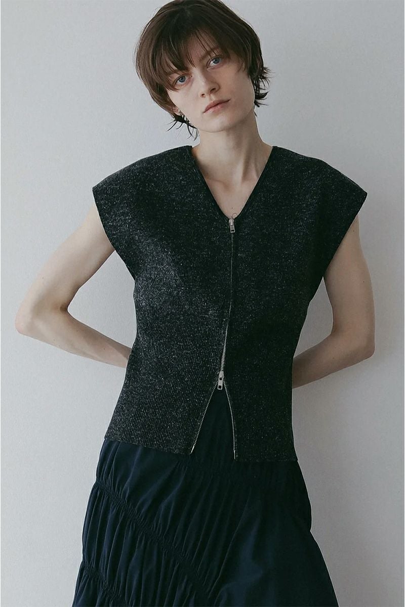 MANOF(マノフ) ZIP UP KNIT TOPS ジップアップニットトップス 89106-2182