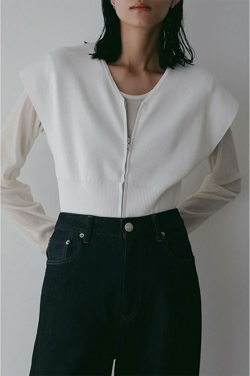 MANOF(マノフ) ZIP UP KNIT TOPS ジップアップニットトップス 89106-2182