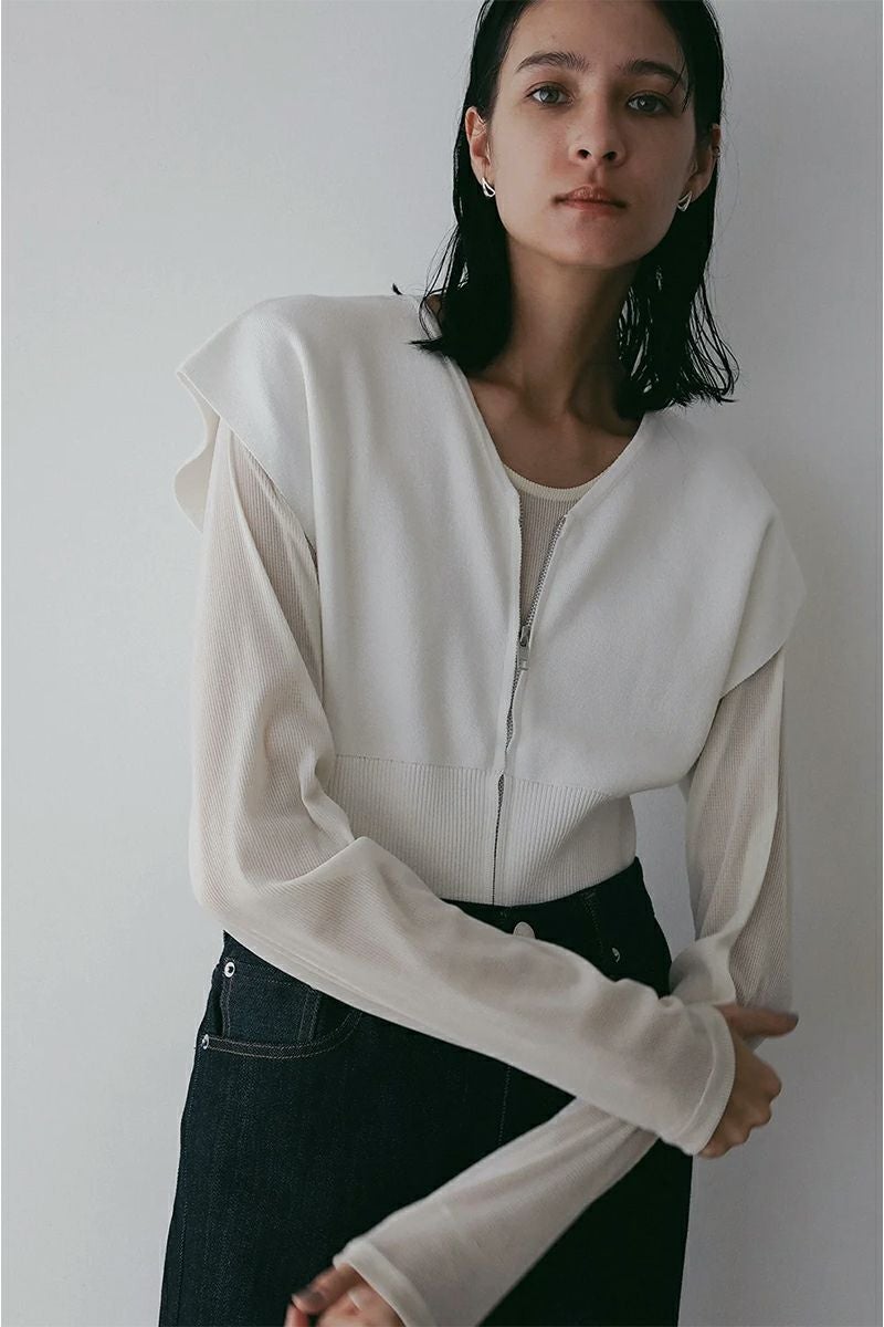 MANOF(マノフ) ZIP UP KNIT TOPS ジップアップニットトップス 89106-2182