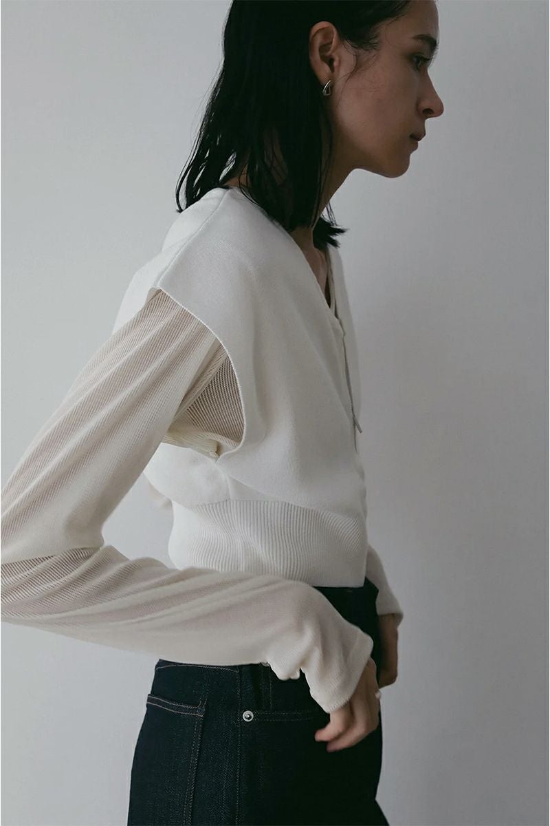 MANOF(マノフ) ZIP UP KNIT TOPS ジップアップニットトップス 89106-2182