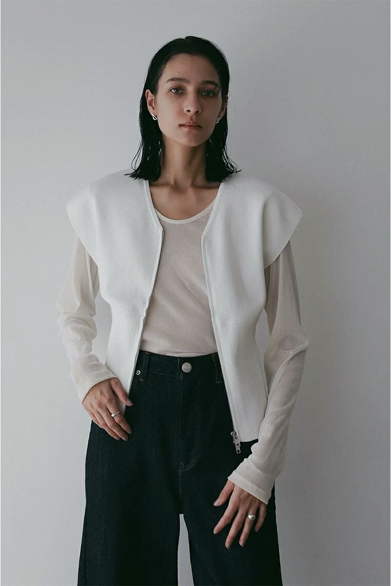 MANOF(マノフ) ZIP UP KNIT TOPS ジップアップニットトップス 89106-2182