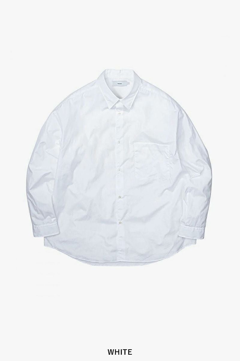 Graphpaper(グラフペーパー) Broad L/S Oversized Regular Collar Shirt ブロード長袖オーバーサイズレギュラーカラーシャツ GM253-50001B