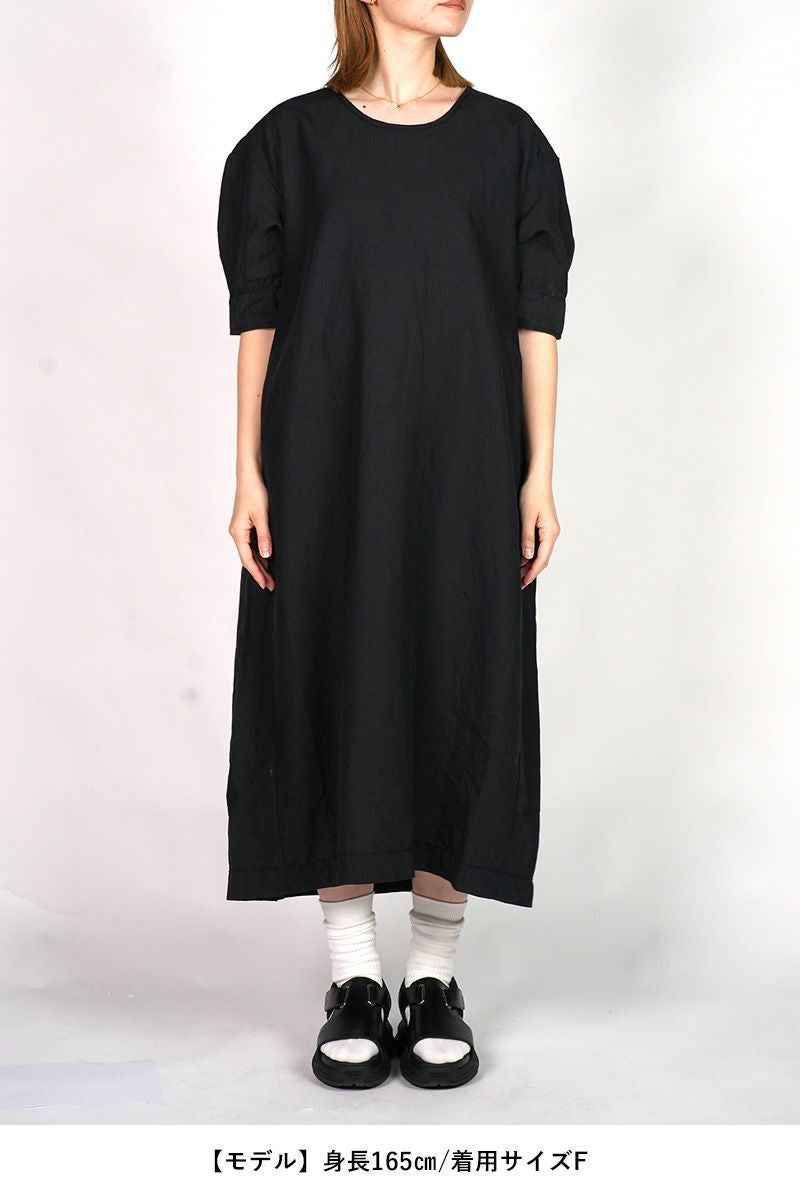 homspun(ホームスパン) リネンバイオ半袖プルオーバーワンピース 1642