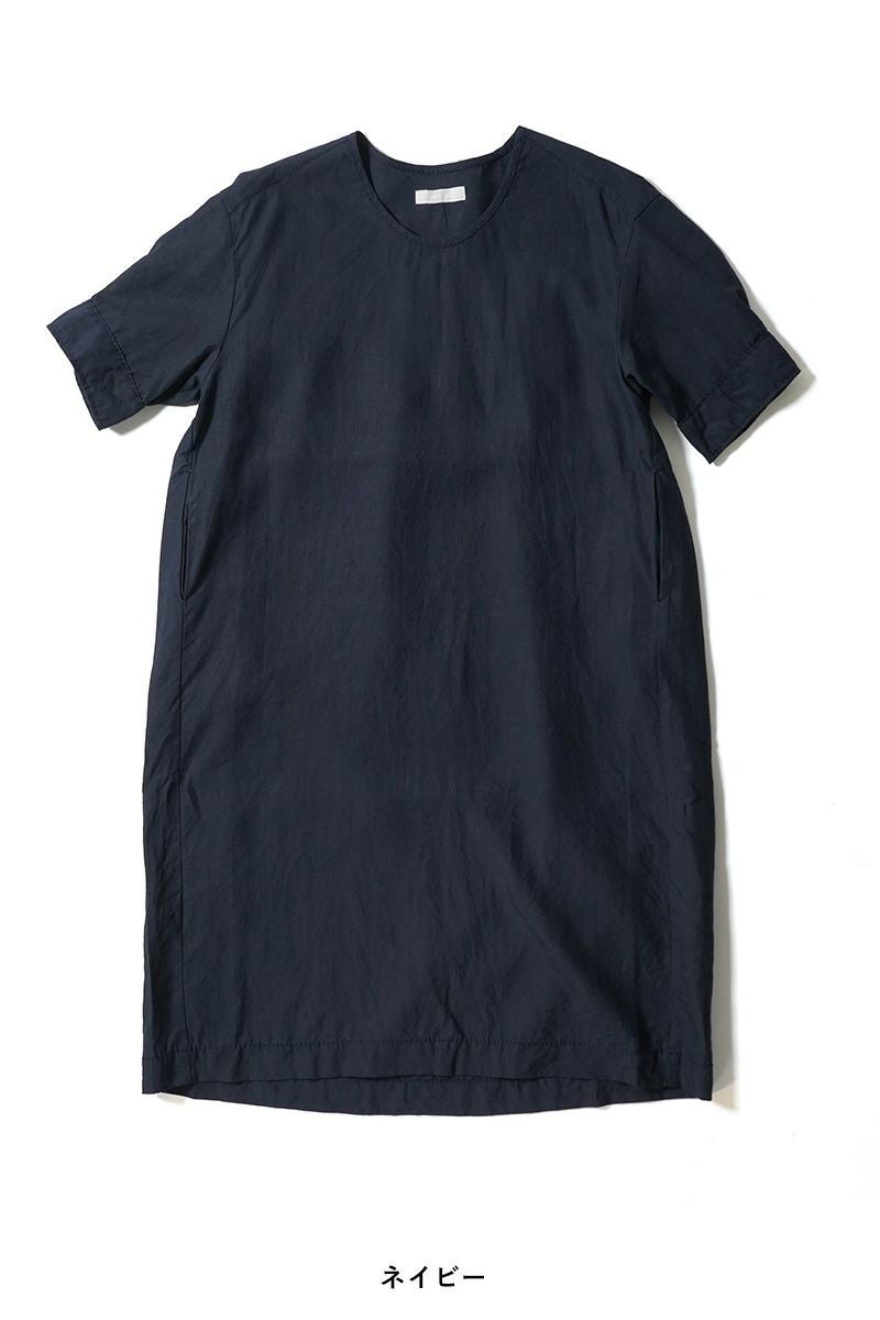 homspun(ホームスパン) リネンバイオ半袖プルオーバーワンピース 1642