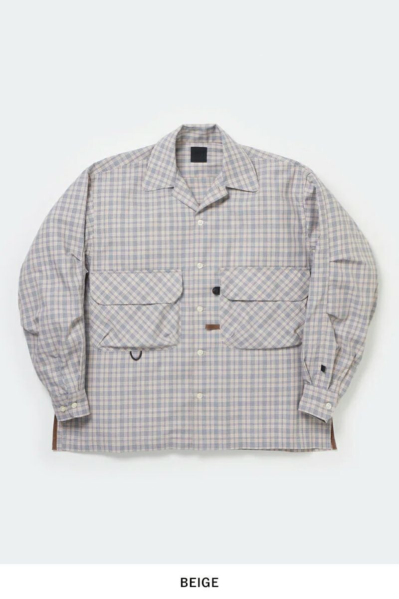 DAIWA PIER 39(ダイワピア39) TECH SPORTS OPEN COLLAR SHIRT L/S NOVA CHECK テック スポーツ オープンカラー ノバチェック 長袖シャツ BE-81025W
