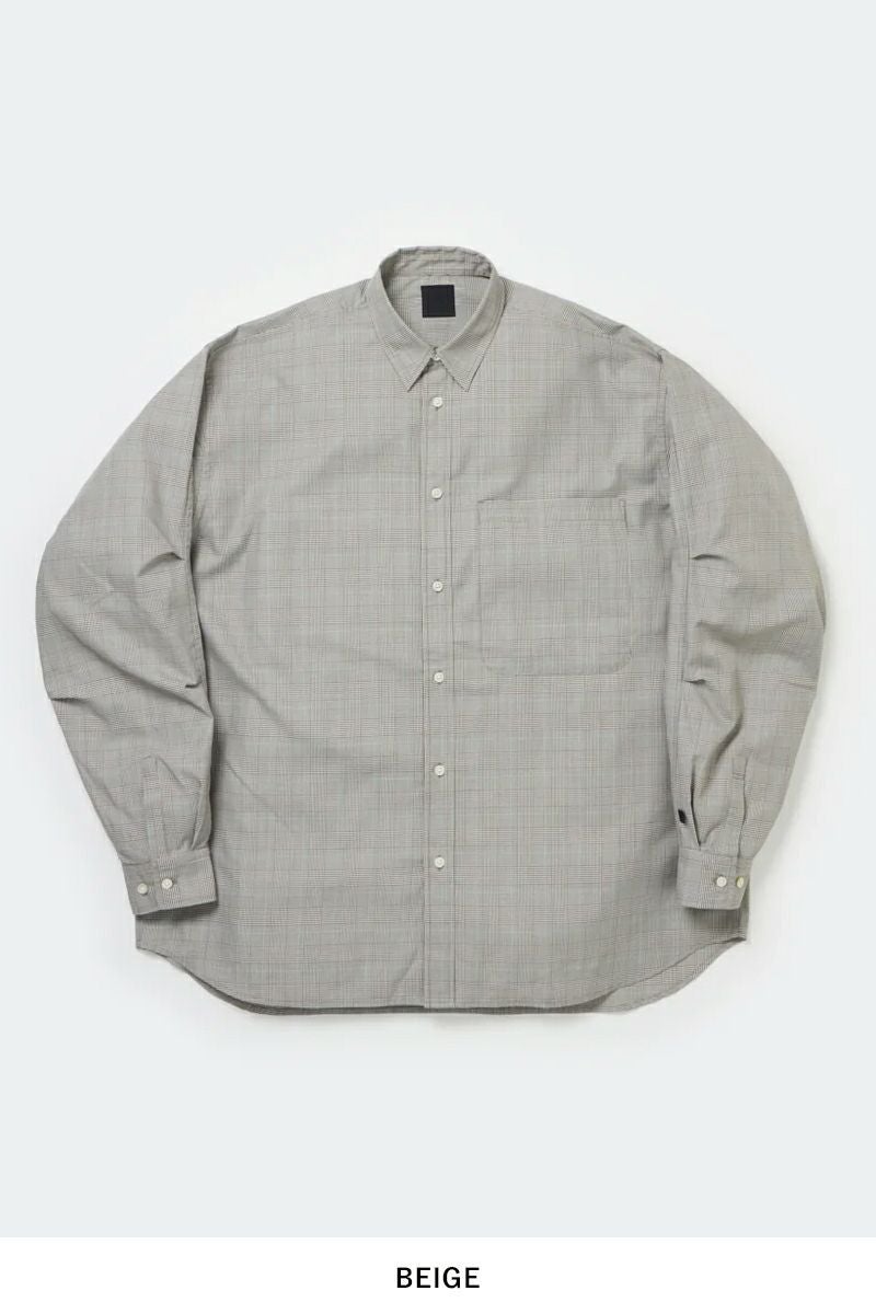 DAIWA PIER 39(ダイワピア39) TECH REGULAR COLLAR SHIRT L/S GLEN CHECK テック レギュラーカラー グレンチェック 長袖シャツ BE-82025W