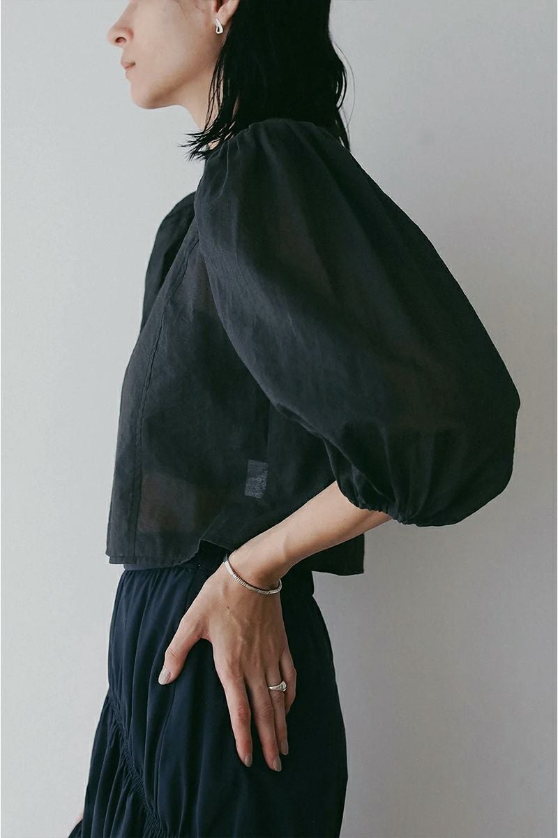 MANOF(マノフ) | MANOF(マノフ)SHEER GATHER BLOUSE シアーギャザー 