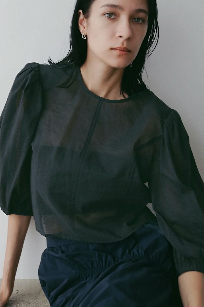 MANOF(マノフ) | MANOF(マノフ)SHEER GATHER BLOUSE シアーギャザー 