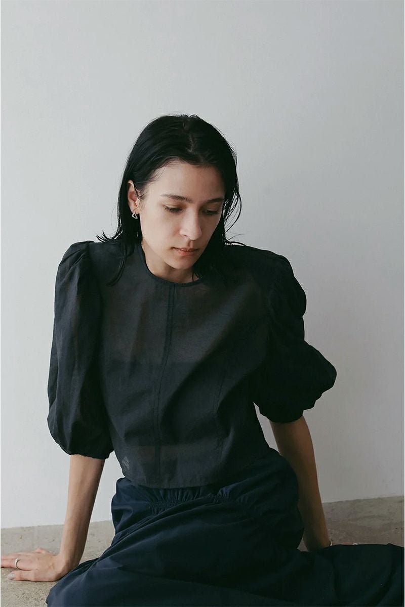 MANOF(マノフ) | MANOF(マノフ)SHEER GATHER BLOUSE シアーギャザー 