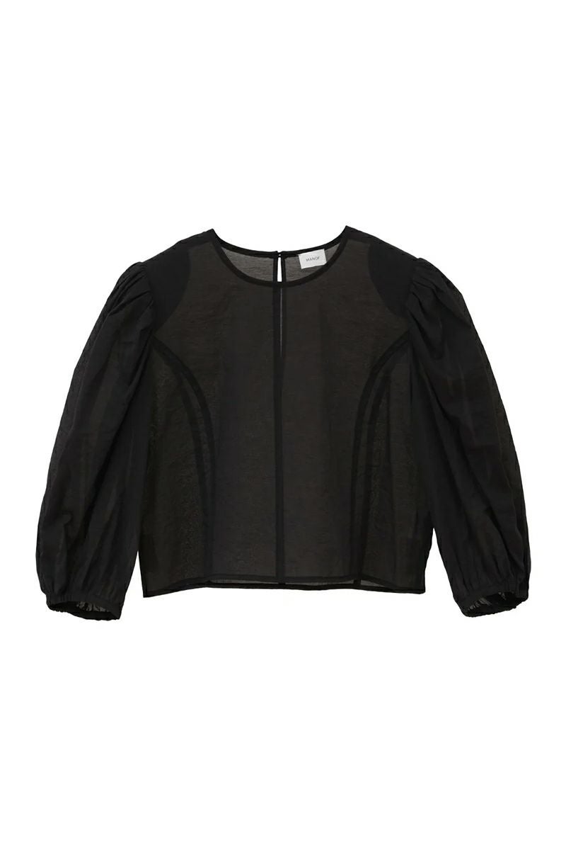 MANOF(マノフ) SHEER GATHER BLOUSE シアーギャザーブラウス 89122-4002