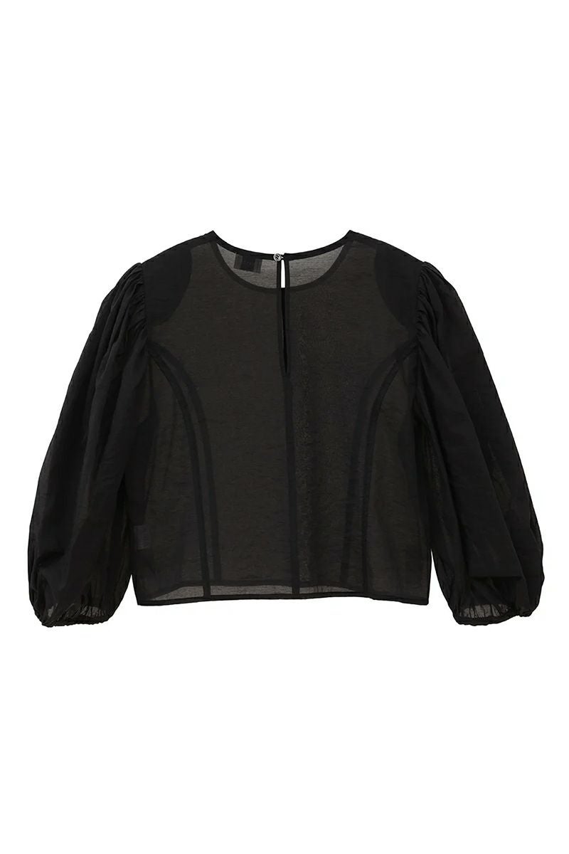 MANOF(マノフ) | MANOF(マノフ)SHEER GATHER BLOUSE シアーギャザー 