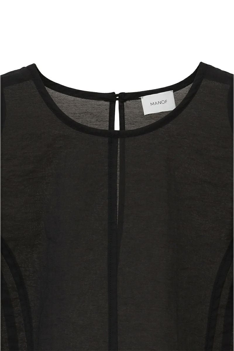 MANOF(マノフ) | MANOF(マノフ)SHEER GATHER BLOUSE シアーギャザー 
