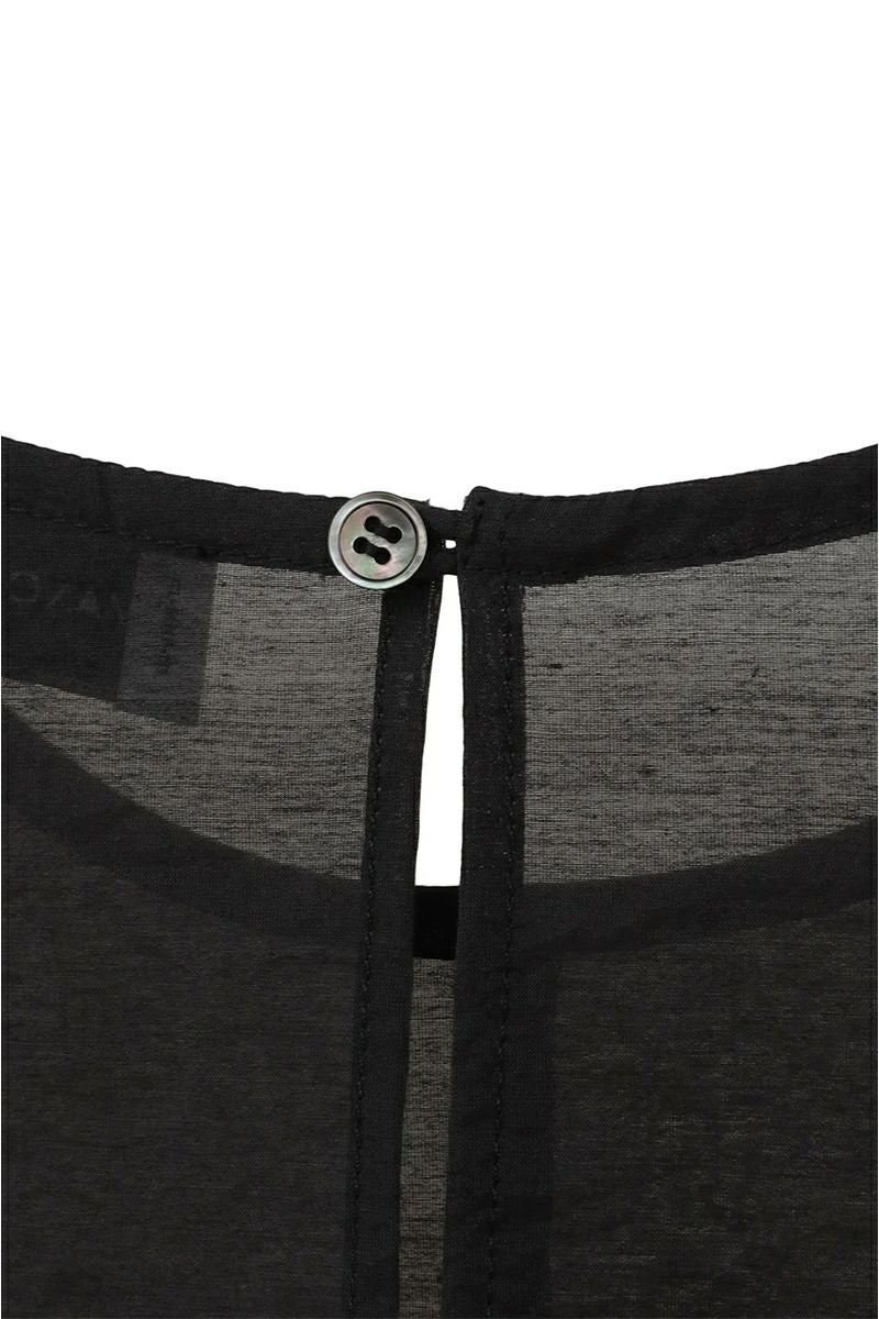 MANOF(マノフ) SHEER GATHER BLOUSE シアーギャザーブラウス 89122-4002