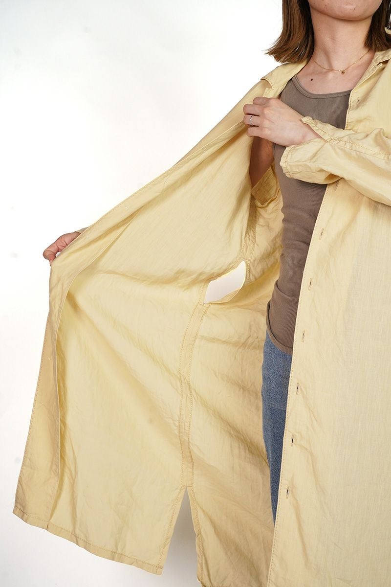 homspun(ホームスパン) リネンバイオ長袖シャツワンピース 1641