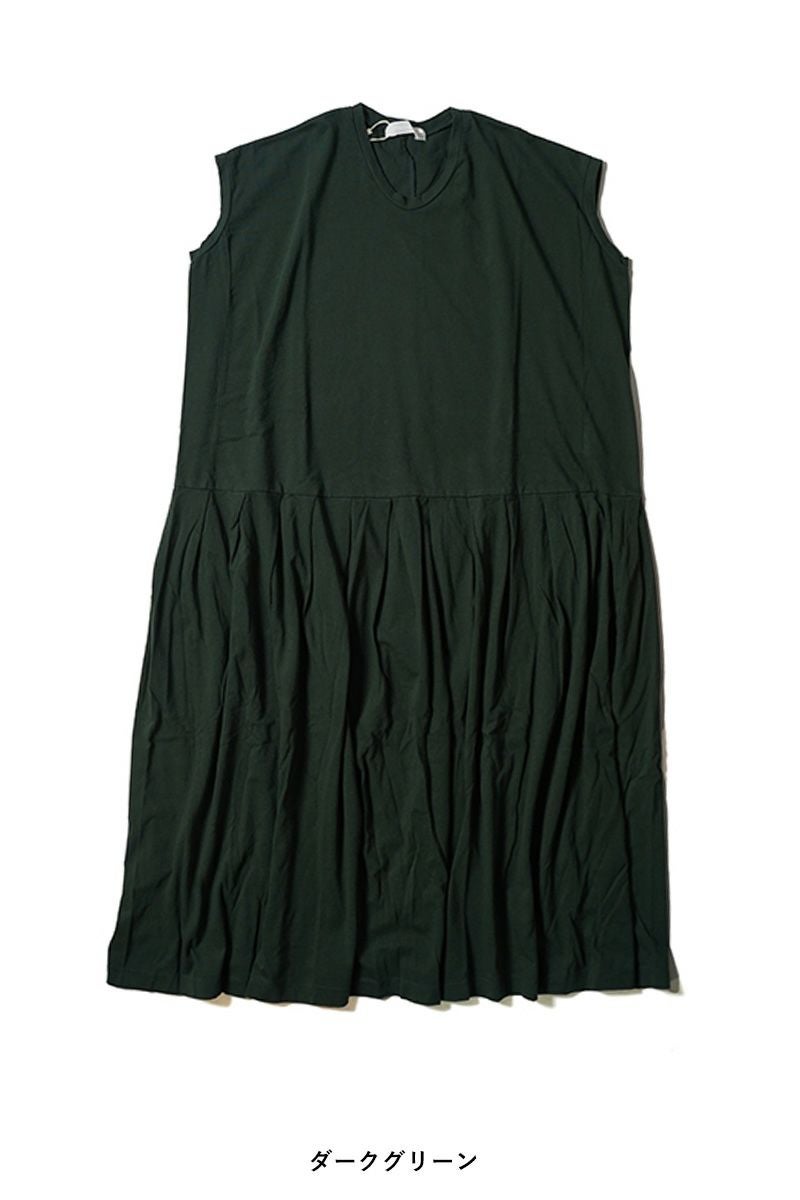 homspun(ホームスパン)30/1天竺ノースリーブワンピ－ス 6551